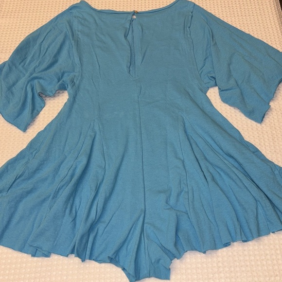 NEW! FREE PEOPLE Free-est MONA Shorts Romper Size XS TROPICAL BLUE Turquoise - Picture 13 of 16